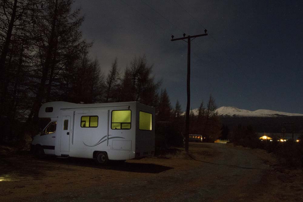Le camping-car la nuit