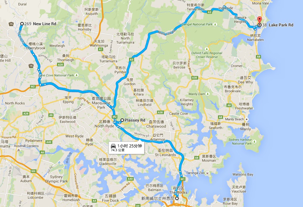 悉尼营地地图