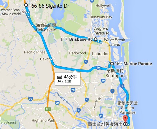 黄金海岸营地地图