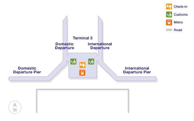 Delhi airport terminal map