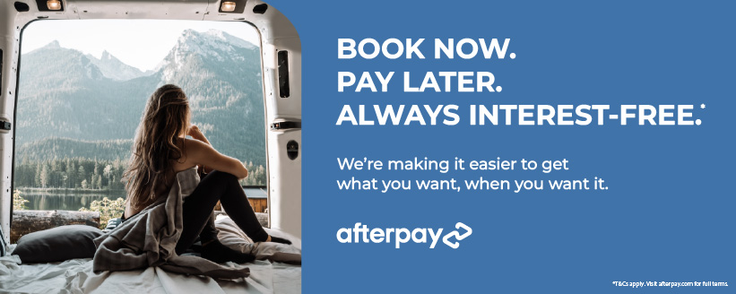 Book now. Pay later. Always interest-free. We're making it easier to get what you want, when you want it. Afterpay.