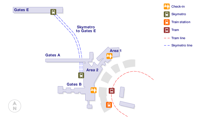 Zurich Airport Terminal Map