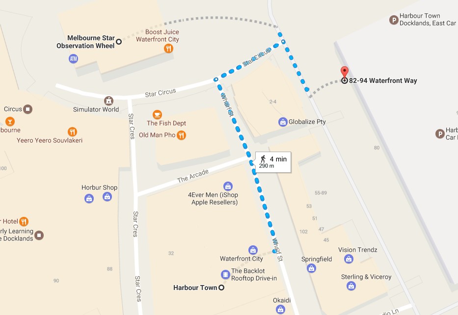 墨尔本摩天轮的停车场