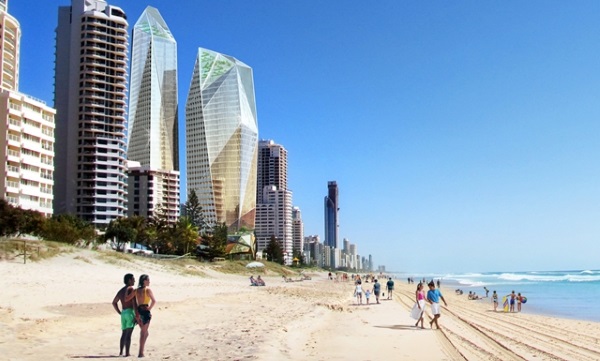 黄金海岸的沙滩